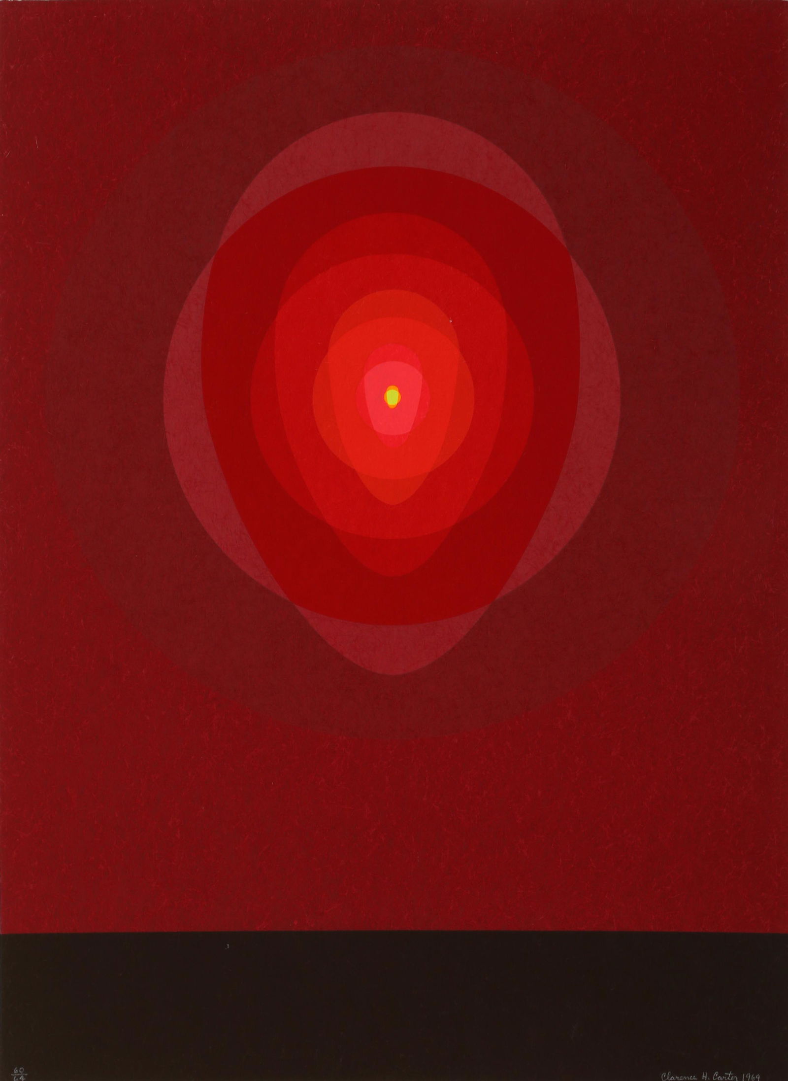 Clarence Holbrook Carter, Red Mandala, Screenprint on Scintilla Paper (1 of 1)