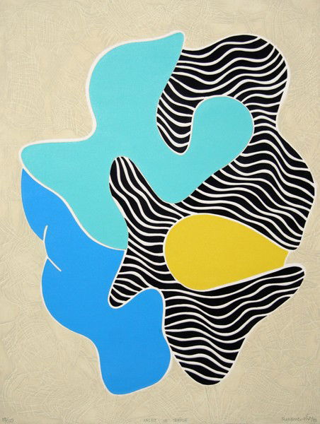 Barbara Kwasniewska, Valet de Trefle, Aquatint Etc: Artist: Barbara Kwasniewska, Polish (1931 - ) Title: Valet de Trefle Year: 1973 Medium: Aquatint Etching, Signed and numbered in pencil Edition: 150 Size: 30 in. x 23 in. (76.2 cm x 58.42 cm)