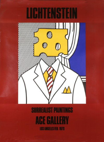 Roy Lichtenstein, Surrealist Paintings, Poster: Artist: Roy Lichtenstein, American (1923 - 1997) Title: Surrealist Paintings Year: 1978 Medium: Poster Image Size: 34 x 28.25 inches Size: 60 in. x 44.25 in. (152.4 cm x 112.4 cm)