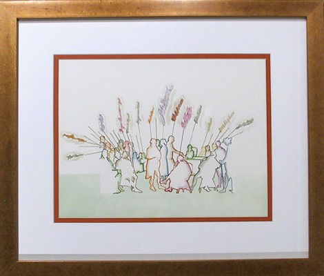 Larry Rivers, An Outline of History, Offset Lithog: Artist: Larry Rivers, American (1923 - 2002) Title: An Outline of History from the Kent Bicentennial Portfolio Year: 1975 Medium: Offset Lithograph Size: 14 in. x 17 in. (35.56 cm x 43.18 cm) Frame Si