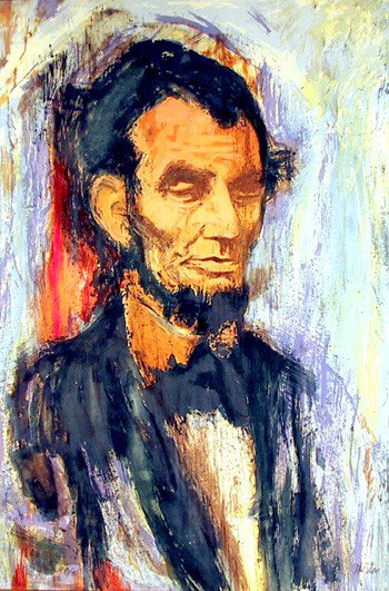David K Stone, Abraham Lincoln, Lithograph: Artist: David K. Stone, American (1922 - 2001) Title: Abraham Lincoln Year: circa 1979 Medium: Lithograph, signed and numbered in pencil Edition: 300, AP 40 Size: 32.5 in. x 17.5 in. (82.55 cm x 44.45