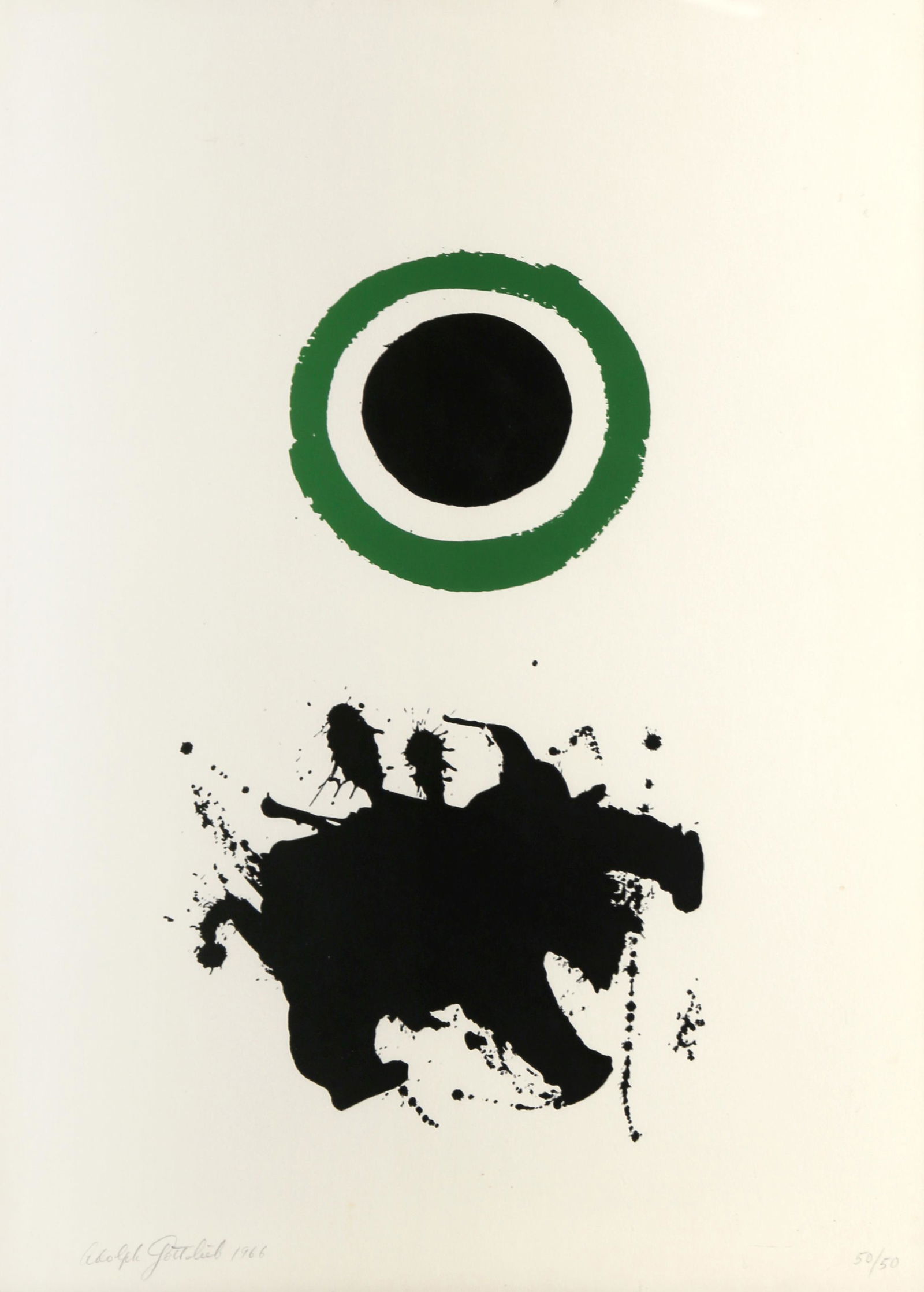 Adolph Gottlieb, Green Halo, Screenprint (1 of 3)