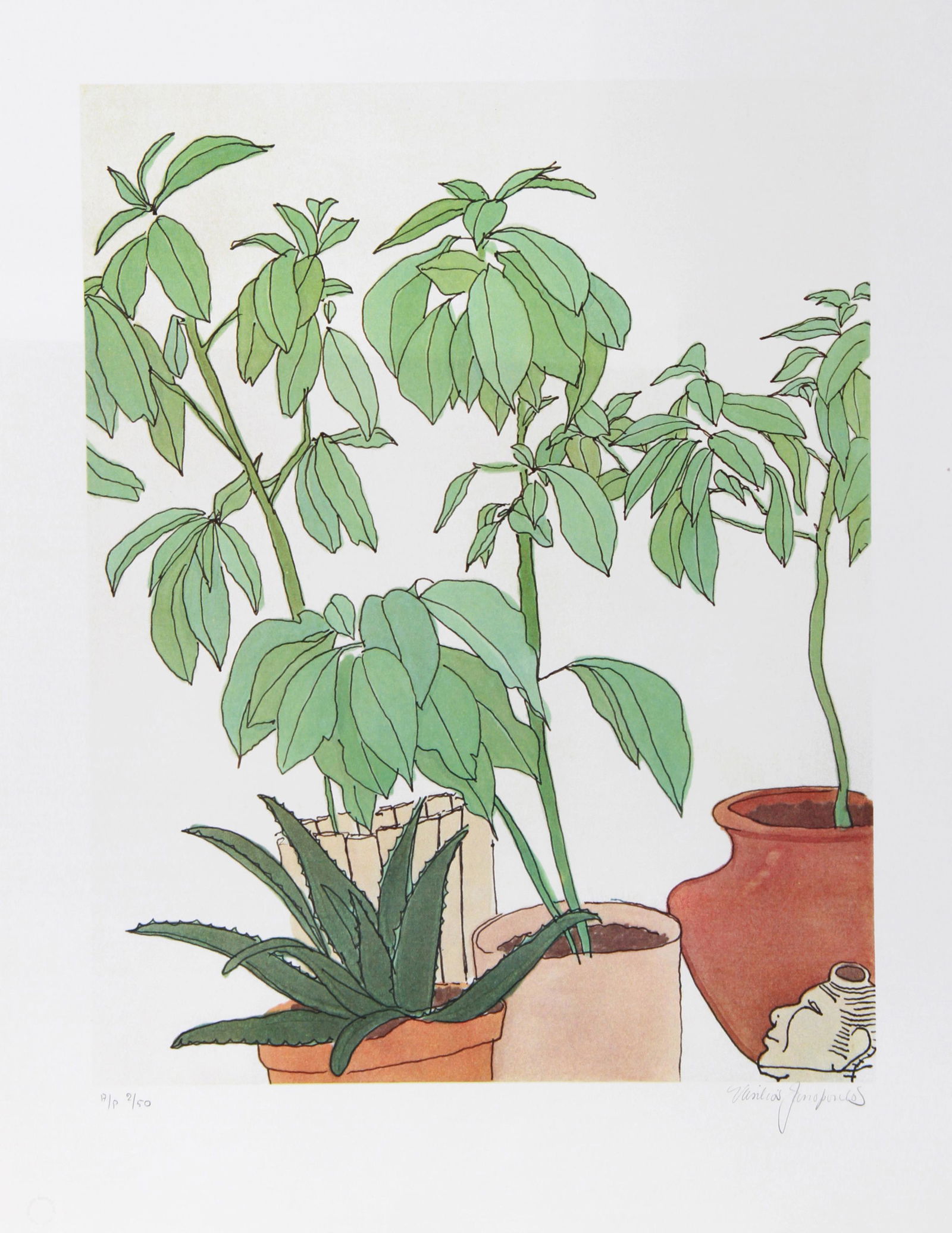 Vasilios Janopoulos, Iris Terrace, Lithograph (1 of 2)