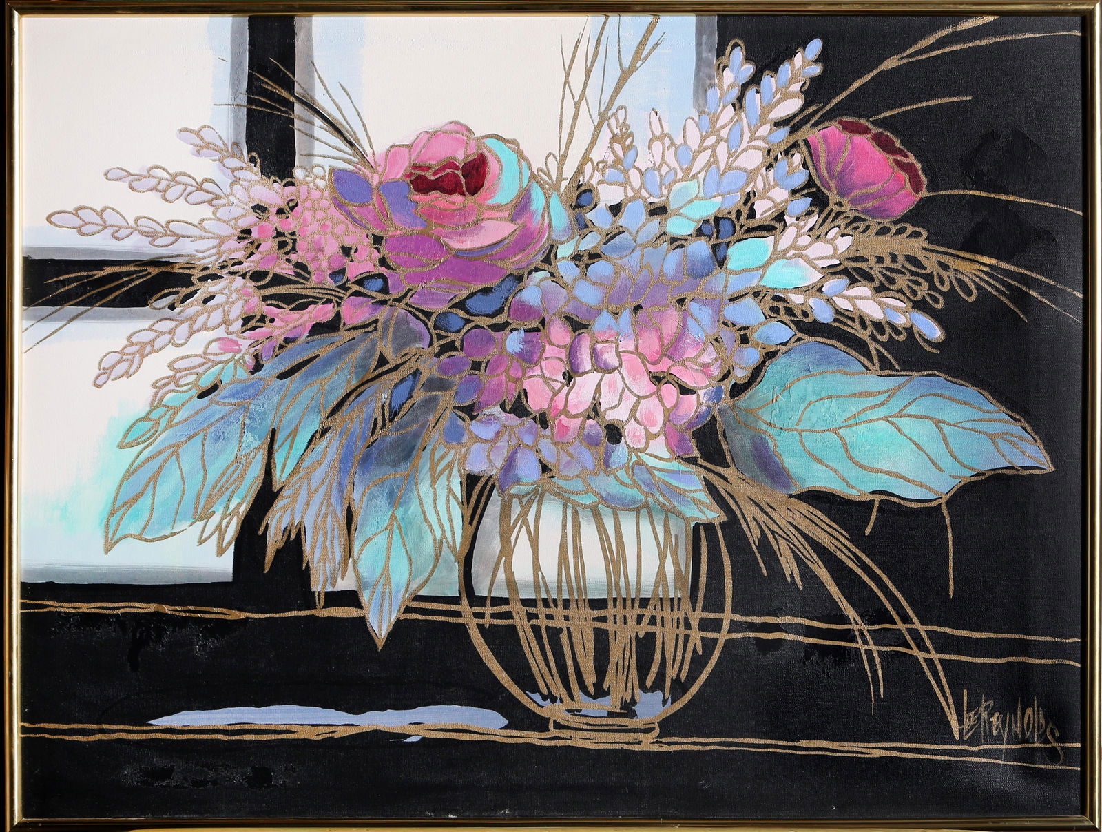 Lee Reynolds, Flower Pot, Oil Painting (0650) on May 21, 2022