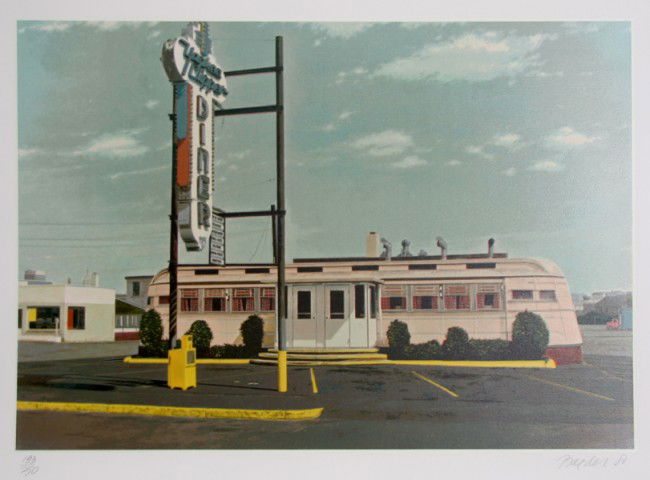 John Baeder, Yankee Clipper, Serigraph: Artist: John Baeder (1938 - ) Title: Yankee Clipper Year: 1980 Medium: Serigraph on Somerset Paper, signed and numbered in pencil Edition: 250 Size: 22 in. x 30 in. (55.88 cm x 76.2 cm)