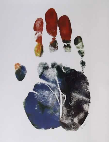 Arthur Boden, Hand Portrait, Lithograph: Artist: Arthur Boden, American ( Title: Hand Portrait Year: circa 1975 Medium: Lithograph, signed and numbered in pencil Edition: 100 Size: 35.5 in. x 24.5 in. (90.17 cm x 62.23 cm)