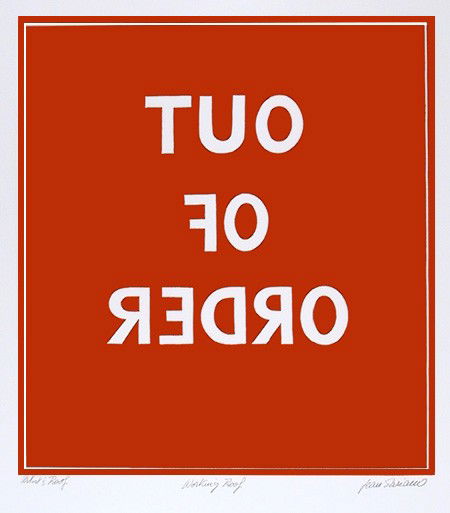 Jean Sariano, Working Proof, Intaglio Aquatint Etc: Artist: Jean Sariano, Algerian/American (1943 - ) Title: Working Proof Year: 1979 Medium: Intaglio Etching and Aquatint, signed and numbered in pencil Edition: 300 Size: 25 in. x 21 in. (63.5 cm x 53.