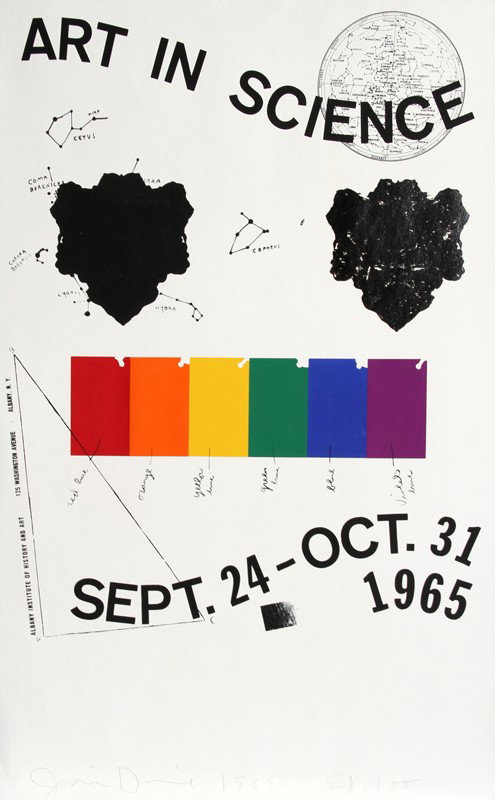 Jim Dine, Art in Science, Silkscreen: Artist: Jim Dine, American (1935 - ) Title: Art in Science Year: 1965 Medium: Silkscreen, Signed in Pencil Edition: 100 Size: 40 in. x 25 in. (101.6 cm x 63.5 cm)