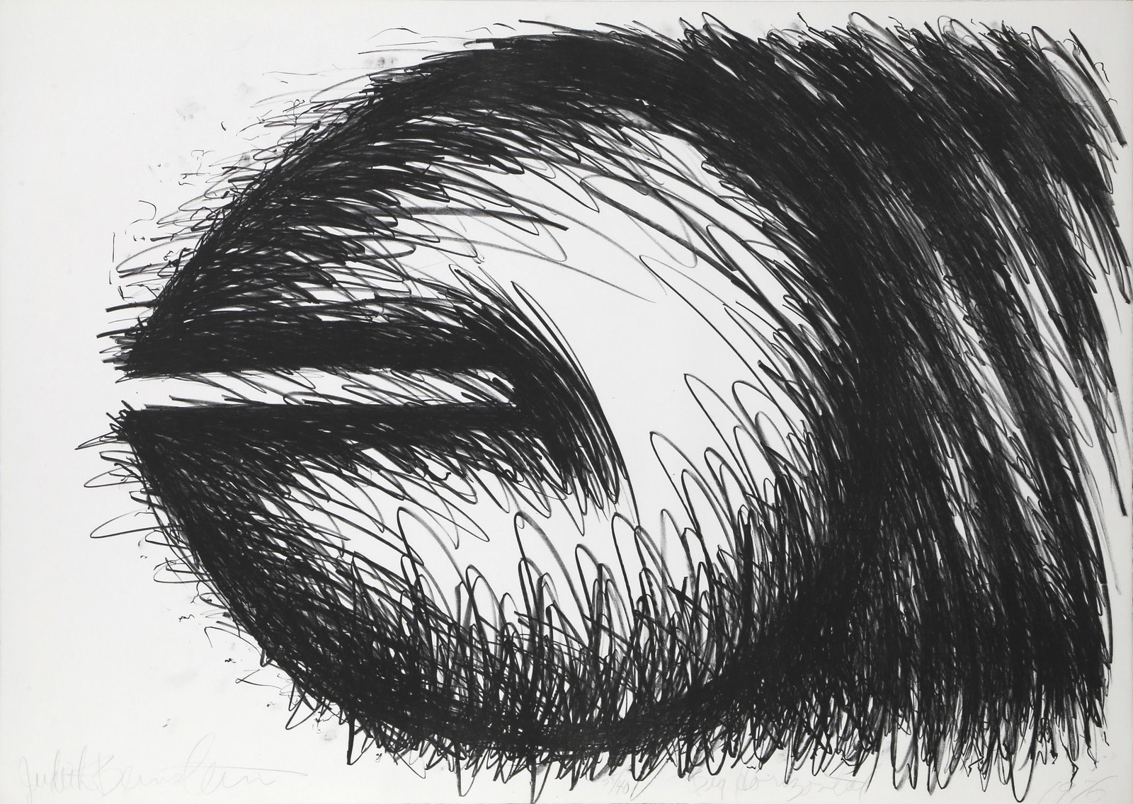 Judith Bernstein, Big Horizontal, Lithograph: Artist: Judith Bernstein, American (1942 - ) Title: Big Horizontal Year: 1976 Medium: Lithograph, signed and numbered in pencil Edition: 40 Size: 29.5 x 41.5 in. (74.93 x 105.41 cm)