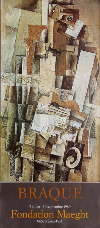 Georges Braque, Fondation Maeght, Poster: Artist: Georges Braque, French (1882 - 1963) Title: Fondation Maeght Year: 1980 Medium: Poster Size: 34 in. x 15 in. (86.36 cm x 38.1 cm)