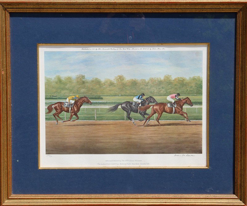 Richard Stone Reeves, Affirmed defeating the 1979 : Artist: Richard Stone Reeves, American (1919 - 2005) Title: Affirmed defeating the 1979 Classics Winners Year: 1980 Medium: Lithograph, signed and numbered in pencil Edition: 320/750 Image Size: 11 x 