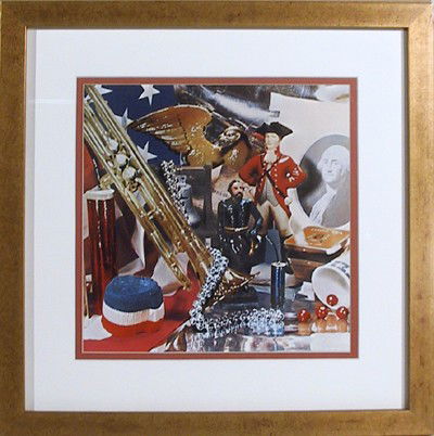 Audrey Flack, Fourth of July Still Life, Offset Li: Artist: Audrey Flack, American (1931 - ) Title: Fourth of July Still Life Year: 1975 Medium: Offset Lithograph Size: 14 in. x 14 in. (35.56 cm x 35.56 cm) Frame Size: 18.5 x 17 inches