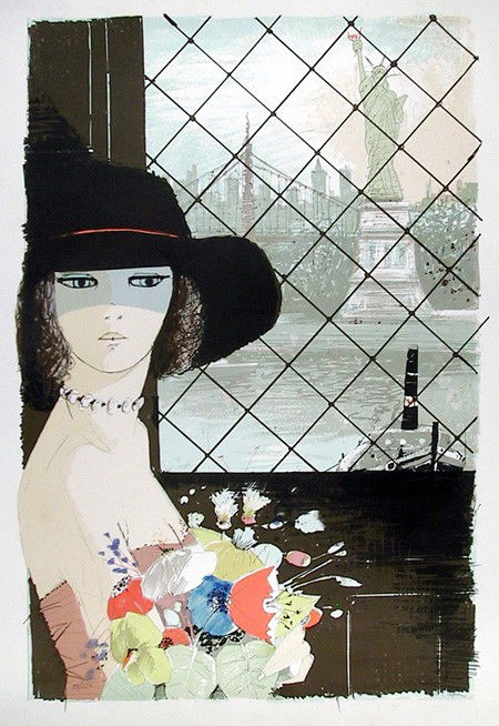 Charles Levier, Miss Liberty, Lithograph: Artist: Charles Levier, French (1920 - 2003) Title: Miss Liberty Medium: Lithograph, signed and numbered in pencil Size: 29 in. x 23 in. (73.66 cm x 58.42 cm)