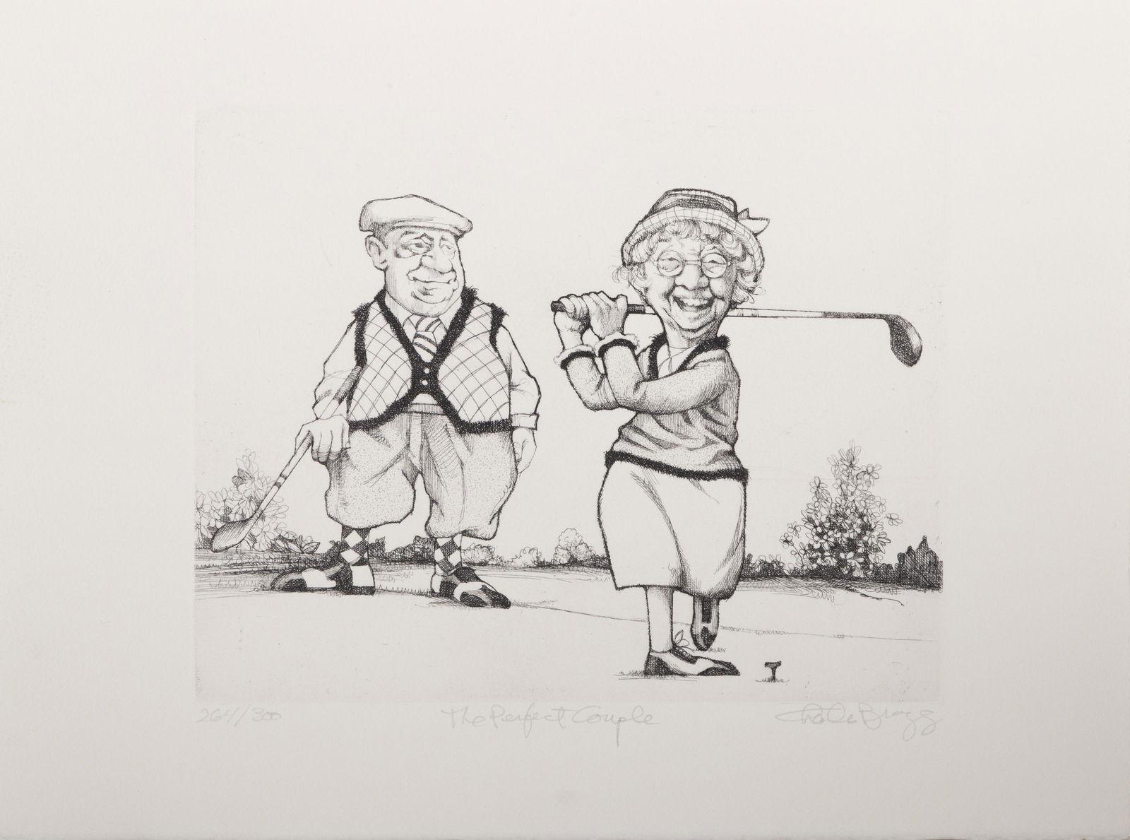 Charles Bragg, The Perfect Couple, Etching (1 of 3)