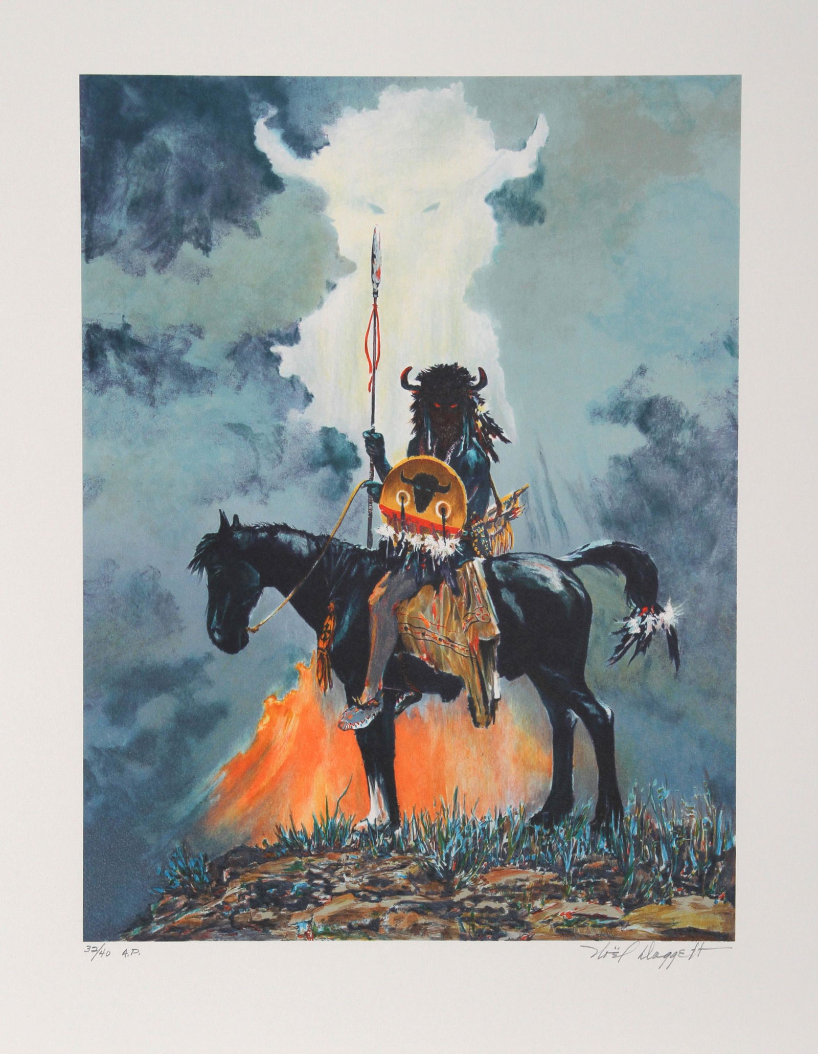 Noel Daggett, The Messenger, Lithograph (1 of 1)