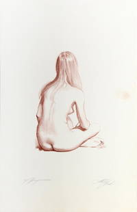 Sheldon 'Shelly' Fink, Young Woman, Lithograph on paper: Artist: Sheldon 'Shelly' Fink, American (1925 - 2002) Title: Young Woman Year: circa 1965 Medium: Lithograph on paper, signed, numbered and titled in pencil Edition: AP Size: 17 x 11 in. (43.18 x 27.9