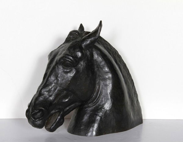 Anna Vaughn Hyatt Huntington, Horse's Head, Bronze: Artist: Anna Vaughn Hyatt Huntington, Attributed to, American (1876 - 1973) Title: Horse's Head Year: dated 1937 Medium: Bronze Sculpture, Signature and Date inscribed Size: 13.5 in. x 16 in. x 6 in.