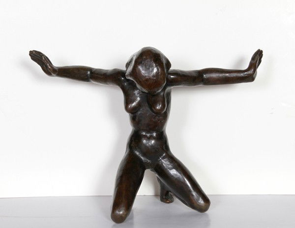 Georg Kolbe, Kneeling Woman, Bronze Sculpture: Artist: Georg Kolbe, Attributed to Title: Kneeling Woman Medium: Bronze Sculpture, Signature inscribed 'GK' Size: 15.5 in. x 21 in. x 9 in. (39.37 cm x 53.34 cm x 22.86 cm)