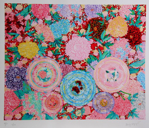 David Nguyen, Flowers 18, Lithograph: Artist: David Nguyen, Vietnamese (1977 - ) Title: Flowers 18 Year: 2008 Medium: Lithograph, Signed and Numbered in Pencil Edition: AP 6/18 Size: 24 in. x 30 in. (60.96 cm x 76.2 cm)