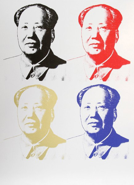 Andy Warhol, Four Mao's, Sunday B. Morning Serigra: Artist: Andy Warhol, After, American (1928 - 1987) Title: Four Mao's Medium: Serigraph, published by Sunday B. Morning Size: 27.5 in. x 20 in. (69.85 cm x 50.8 cm)