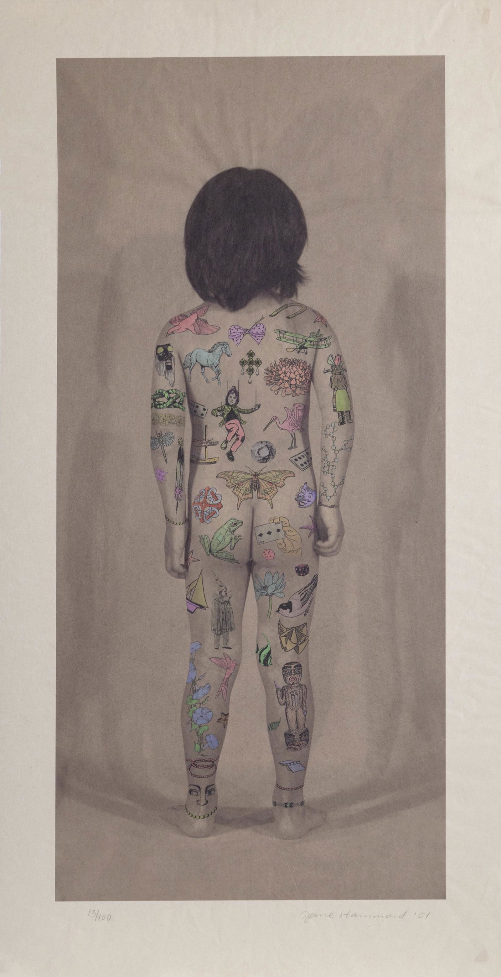 Jane Hammond, Body Language, Pigmented digital Print: Artist: Jane Hammond, American (1950 - ) Title: Body Language Year: 2001 Medium: Pigmented digital Print, numbered, and dated in pencil Edition: 100 Image Size: 41 x 19 inches Size: 47.5 x 24.5 in. (1