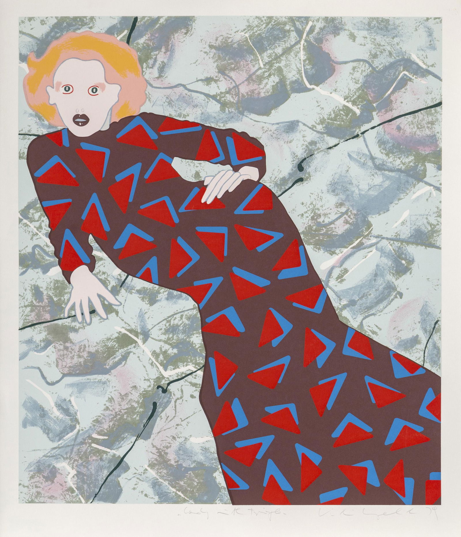 Kiki Kogelnik, Lady and Triangles, Screenprint (1 of 4)