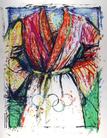 Jim Dine, Olympic Robe, Lithograph : Artist: Jim Dine, American (1935 - ) Title: Olympic Robe Year: 1988 Medium: Lithograph on Arches, signed and numbered in pencil Edition: 300 Size: 35 in. x 27 in. (88.9 cm x 68.58 cm)