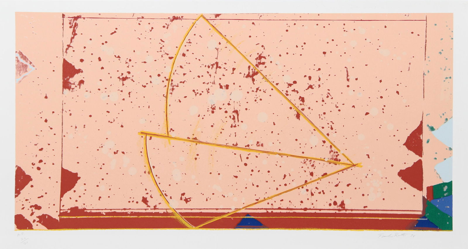 Frank Roth, Two Wedges, Screenprint: Artist: Frank Roth, American (1936 - ) Title: Untitled - Two Wedges Year: 1978 Medium: Screenprint, signed, titled and numbered in pencil Edition: AP 30 Image Size: 17 x 34 inches Size: 20.5 x 37 in.