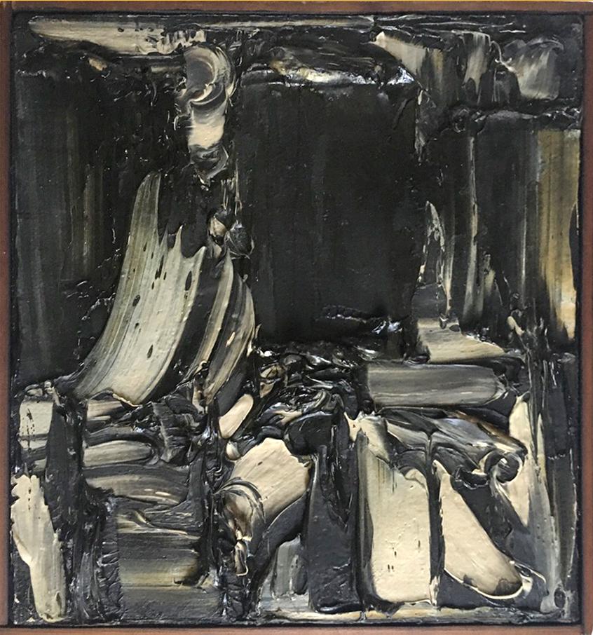 Joachim Probst, Motif, Oil on Canvas: Artist: Joachim Probst, American (1913 - 1978) Title: Motif Year: 1966 Medium: Oil on Canvas, signed, titled, and dated verso Edition: Image Size: Size: 11.5 x 10.5 in. (29.21 x 26.67 cm) Description: