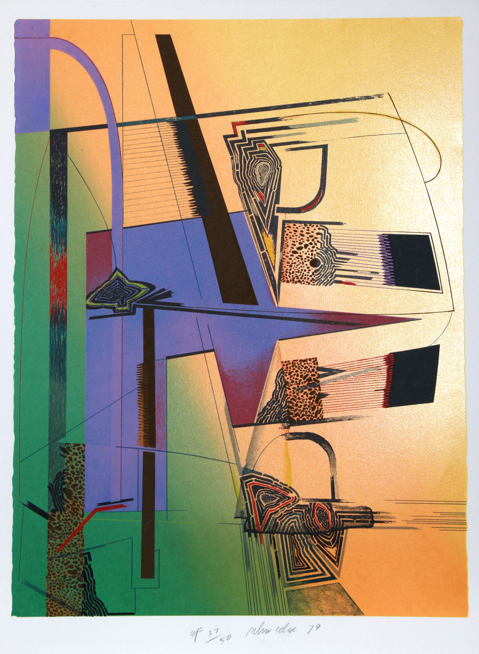 William Schwedler, Sheer Numbers, Lithograph (1 of 2)