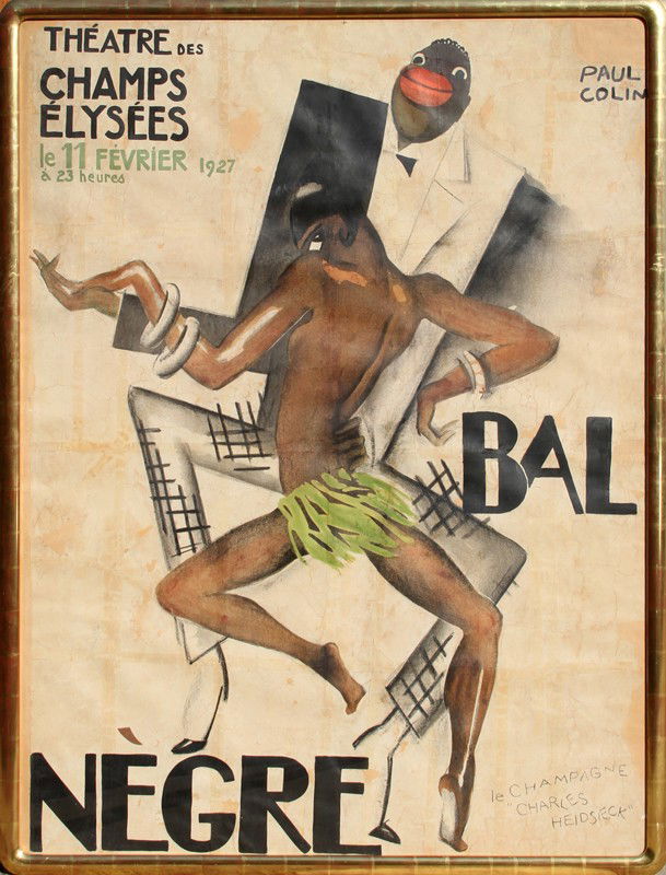 Paul Colin, Bal Negre, Lithograph Poster: Artist: Paul Colin, French (1892 - 1985) Title: Bal Negre Year: 1927 Medium: Lithograph Poster Size: 60 in. x 45 in. (152.4 cm x 114.3 cm) Frame Size: 63.5 x 48 inches