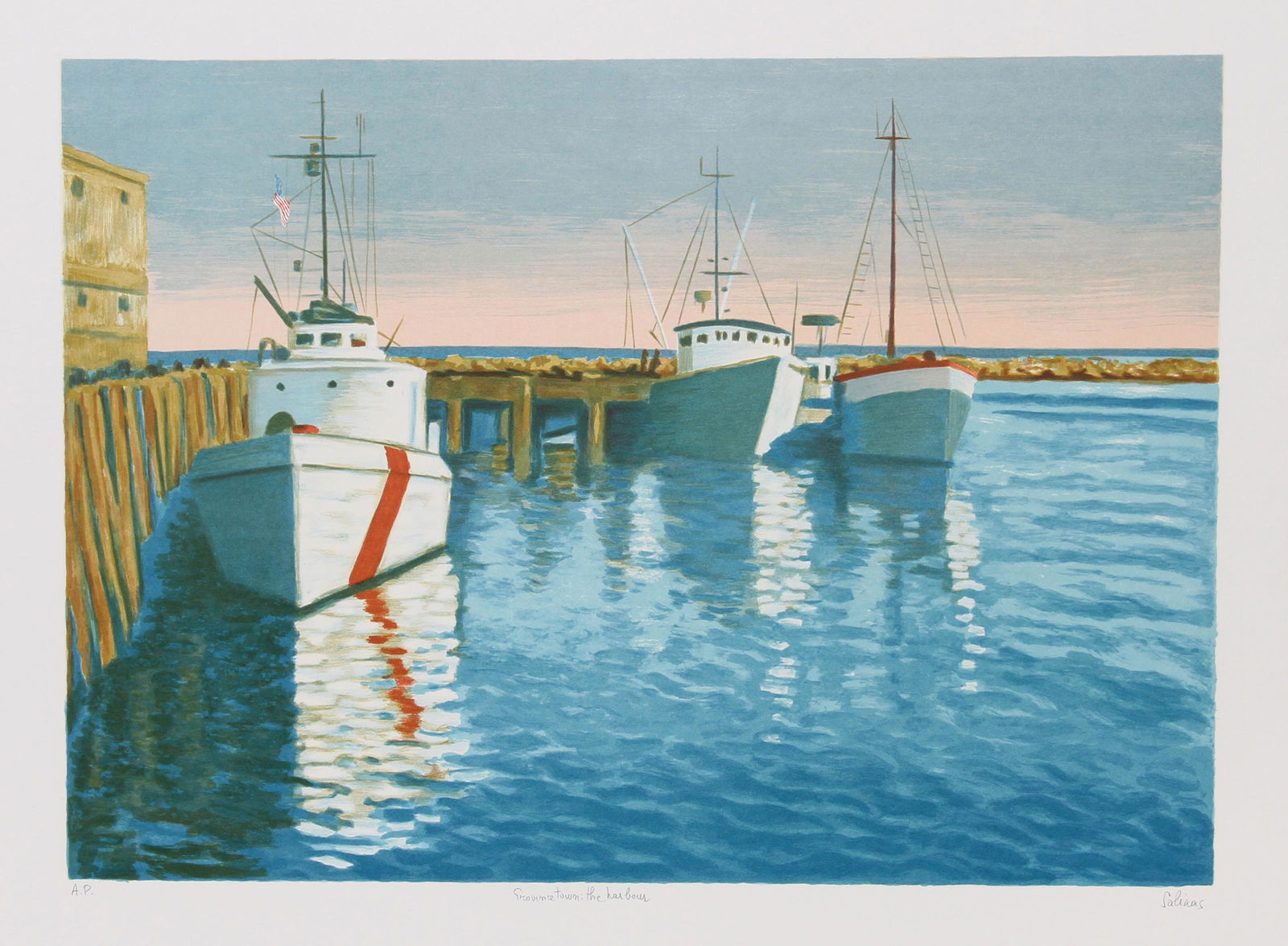 Laurent Marcel Salinas, Provincetown - The Harbor, Lithograph (1 of 4)