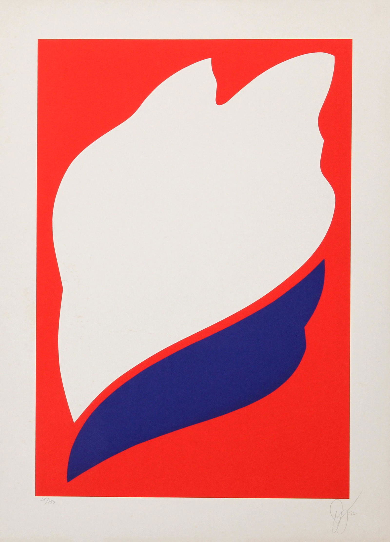 Jack Youngerman, Peace, Silkscreen: Artist: Jack Youngerman, American (1926 - 2020) Title: Peace Year: 1972 Medium: Silkscreen, signed and numbered in pencil Edition: 150 Image Size: 33 x 23 inches Size: 40 x 29 in. (101.6 x 73.66 cm)