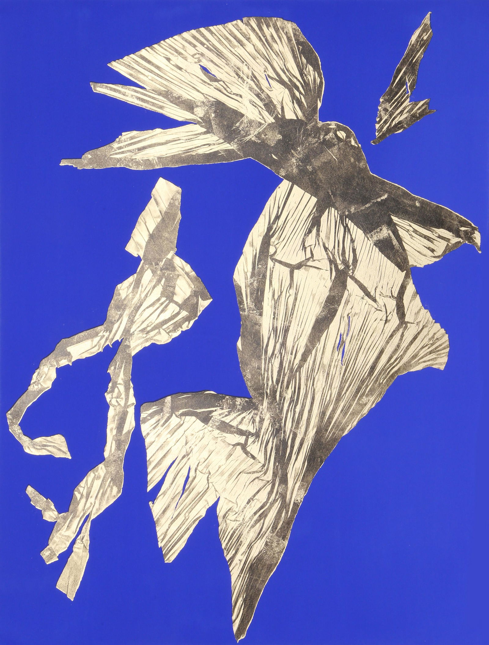 Lynda Benglis, Dual Nature (Blue) II, Lithograph with Gold Leaf on Hand Tinted Paper (1 of 1)