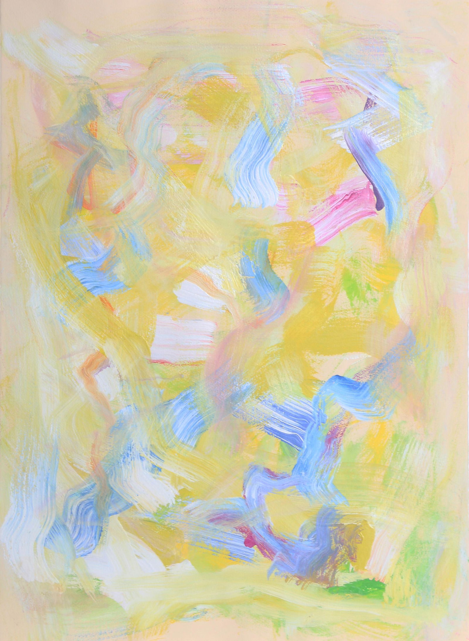 Isabel Gamerov, Abstract 5, Oil on Paper: Artist: Isabel Gamerov, American (1943 - ) Title: Abstract 5 Medium: Oil on Paper, signed verso Size: 30 x 22 in. (76.2 x 55.88 cm) Description: Although pioneered by Jackson Pollock, many artists hav