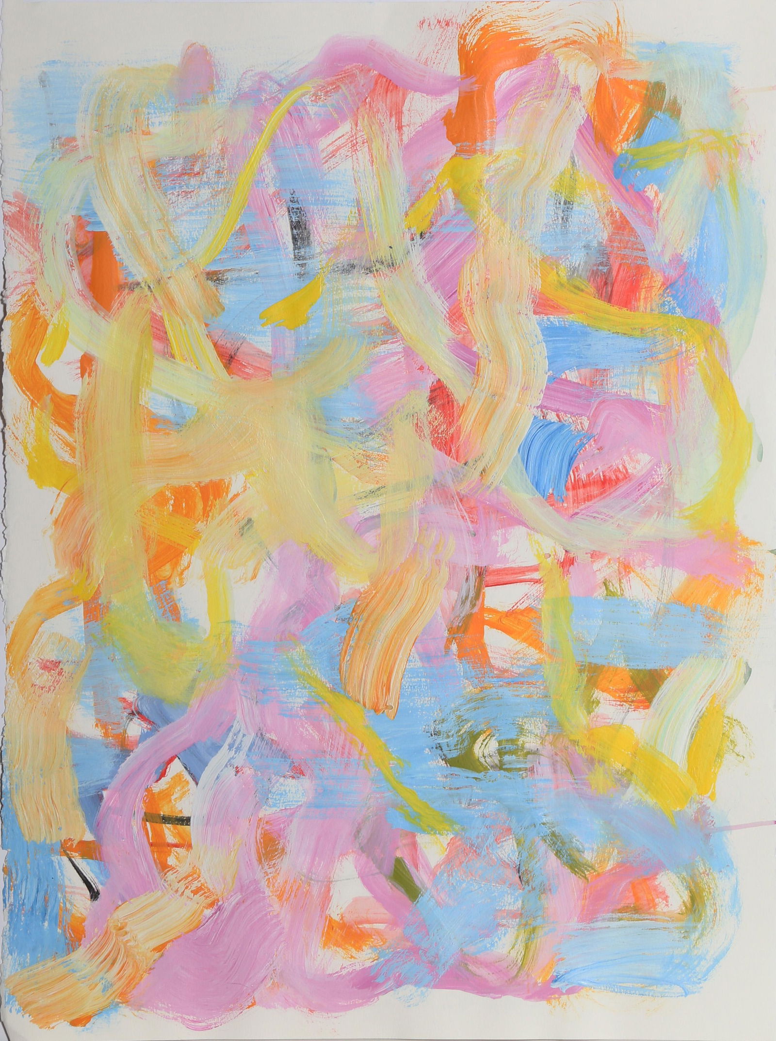 Isabel Gamerov, Abstract 6, Oil on Paper: Artist: Isabel Gamerov, American (1943 - ) Title: Abstract 6 Medium: Oil on Paper, signed verso Size: 30 x 22.5 in. (76.2 x 57.15 cm) Description: Although pioneered by Jackson Pollock, many artists h