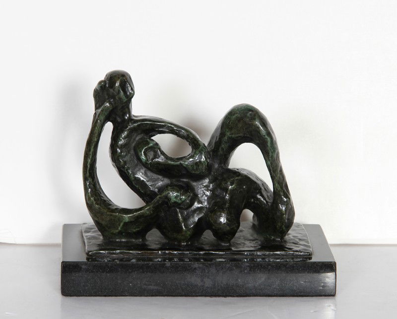 Jacques Lipchitz, Variation on the Theme of Hagar,: Artist: Jacques Lipchitz, After, Lithuanian (1891 - 1973) Title: Variation on the Theme of Hagar Medium: Bronze Sculpture, signature inscribed Size: 5.5 in. x 6.5 in. x 3 in. (13.97 cm x 16.51 cm x 7.