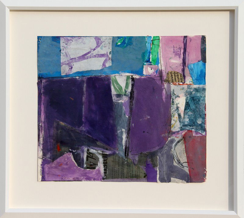 Gary Komarin, Collage Series XII, Acrylic and Coll: Artist: Gary Komarin, American (1951 - ) Title: Collage Series XII Year: 1979 Medium: Acrylic and Collage on Paper, signed and dated Size: 15 in. x 17 in. (38.1 cm x 43.18 cm) Frame Size: 21.5 x 23 in