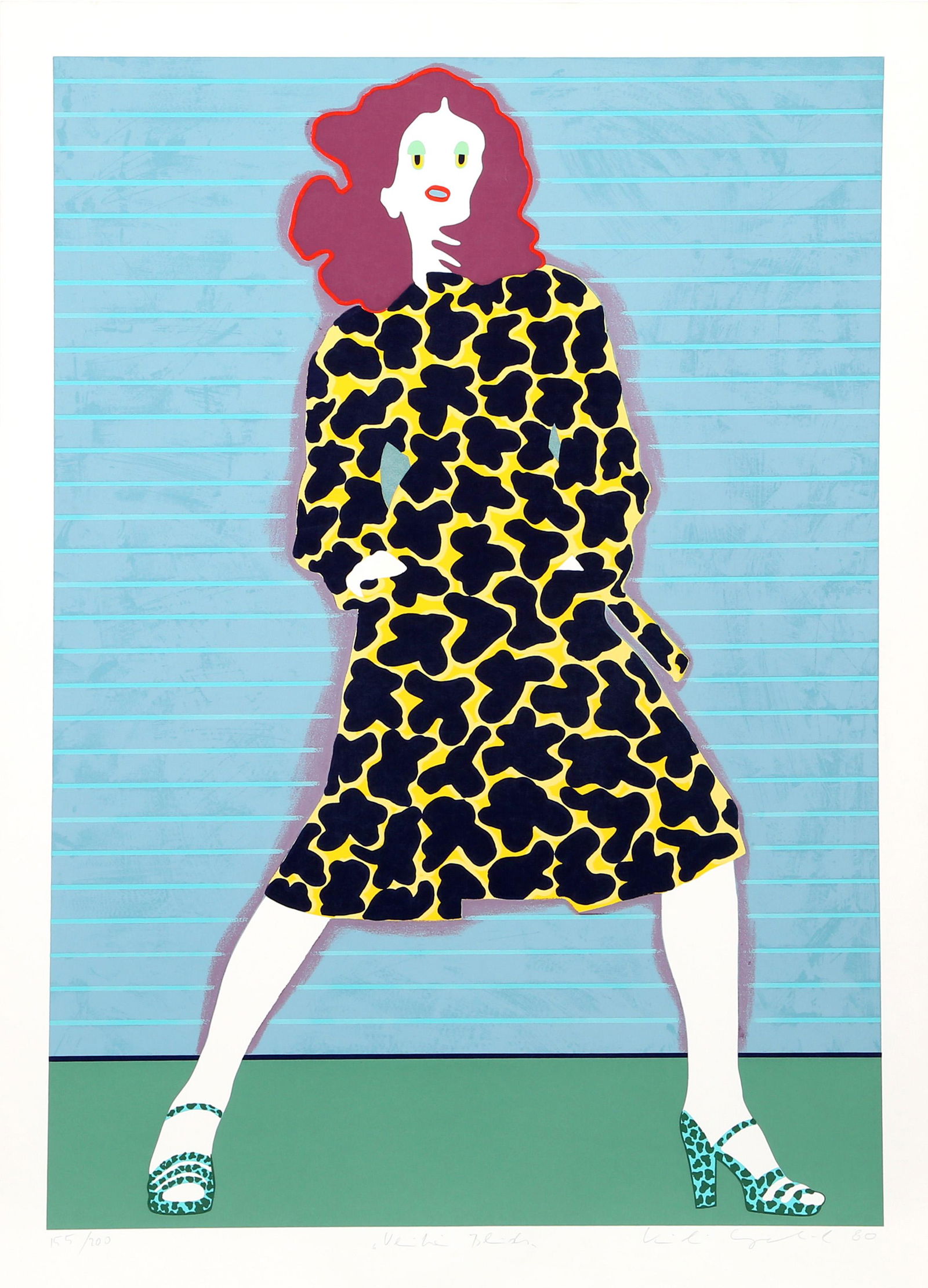 Kiki Kogelnik, Venetian Blinds, Screenprint, signed and numbered in pencil (1 of 2)