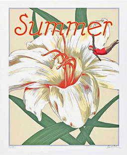 Paula Scher, Summer, Screenprint on Rives BFK, signed and numbered in pencil: Artist: Paula Scher, American (1948 - ) Title: Summer Year: 1987 Medium: Screenprint on Rives BFK, signed and numbered in pencil Edition: 190 Size: 36 x 29 in. (91.44 x 73.66 cm) Description: A close-