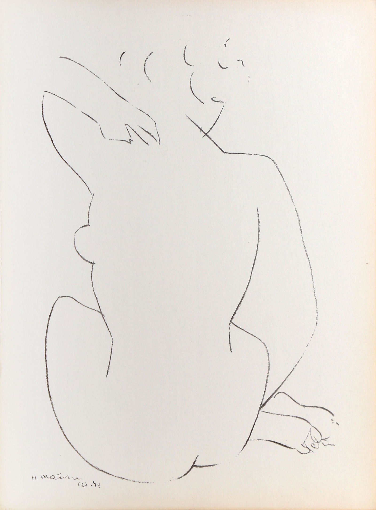 Henri Matisse, Nue de Derriere #3, Collotype, signed in plate (1 of 7)