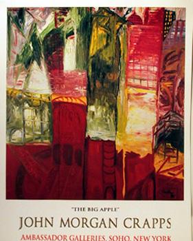 John Morgan Crapps, The Big Apple - Ambassador Galleries, Poster: Artist: John Morgan Crapps, American (1947 - ) Title: The Big Apple - Ambassador Galleries Year: 1995 Medium: Poster Size: 28 x 22 in. (71.12 x 55.88 cm)