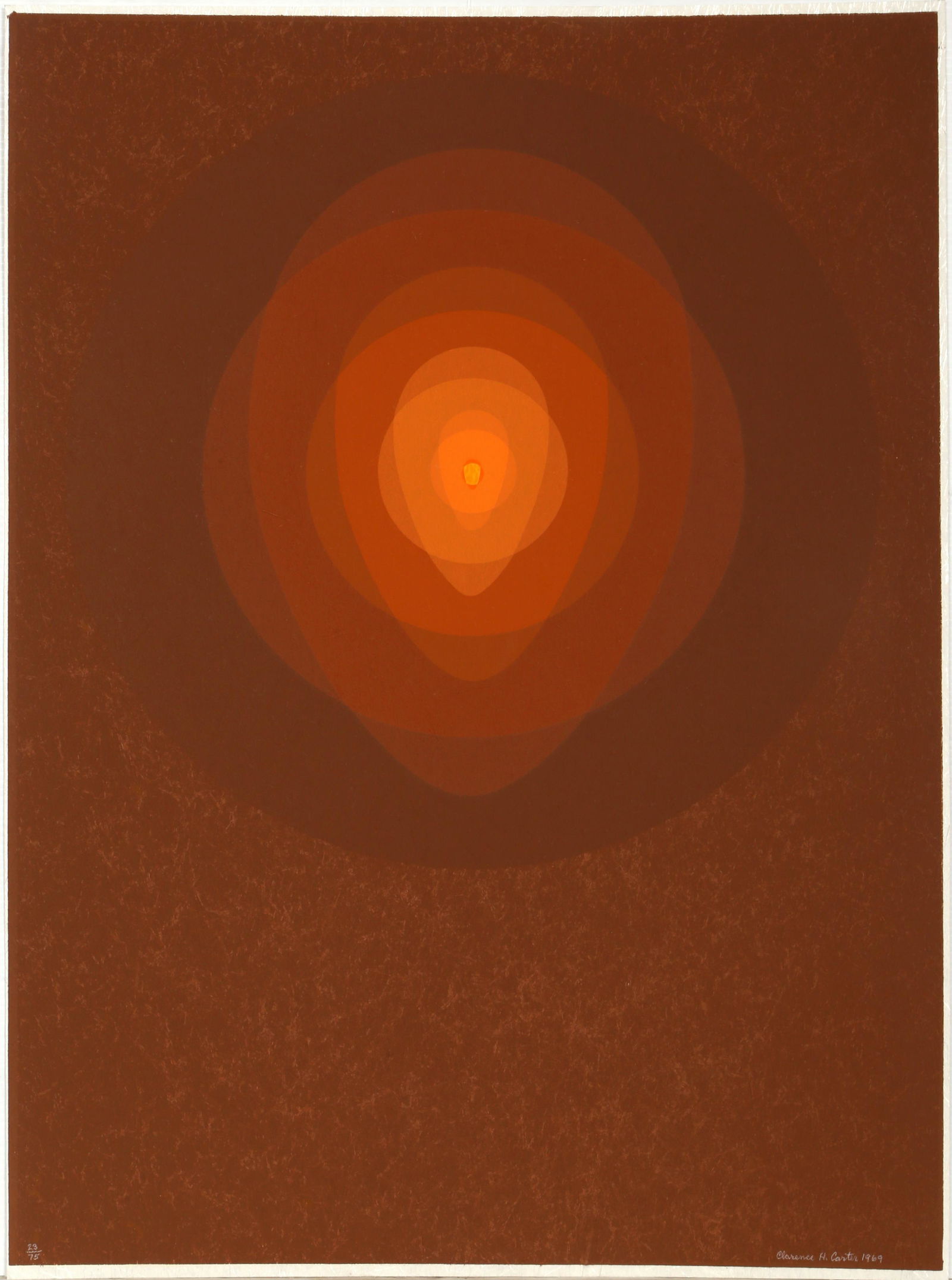 Clarence Holbrook Carter, Brown Mandala, Screenprint on Scintilla Paper (1 of 2)