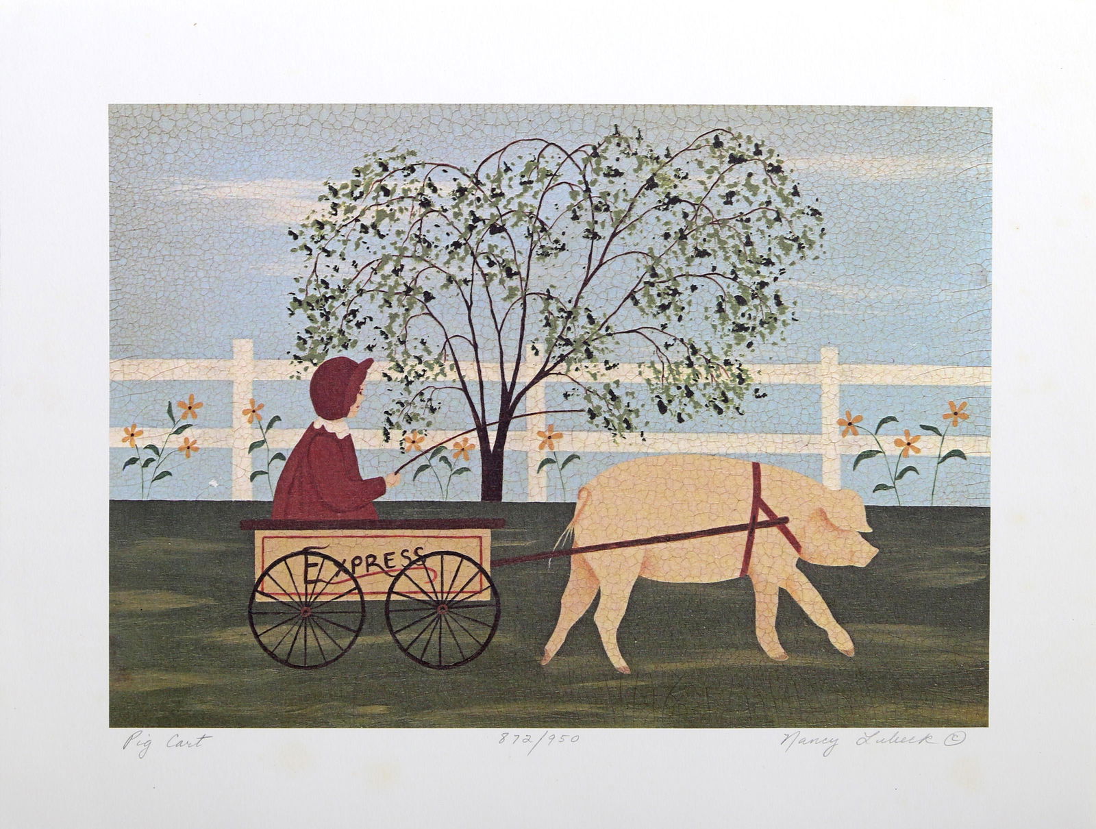 Nancy Lubeck, Pig Cart, Offset Lithograph (1 of 4)