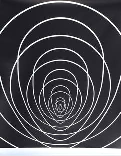 Clarence Holbrook Carter, Concentric Space (Silver), Screenprint on foil paper: Artist: Clarence Holbrook Carter, American (1904 - 2000) Title: Concentric Space (Silver) Year: 1969 Medium: Screenprint on foil paper, signed and numbered in pencil Edition: 50 Image Size: 23.5 x 19.