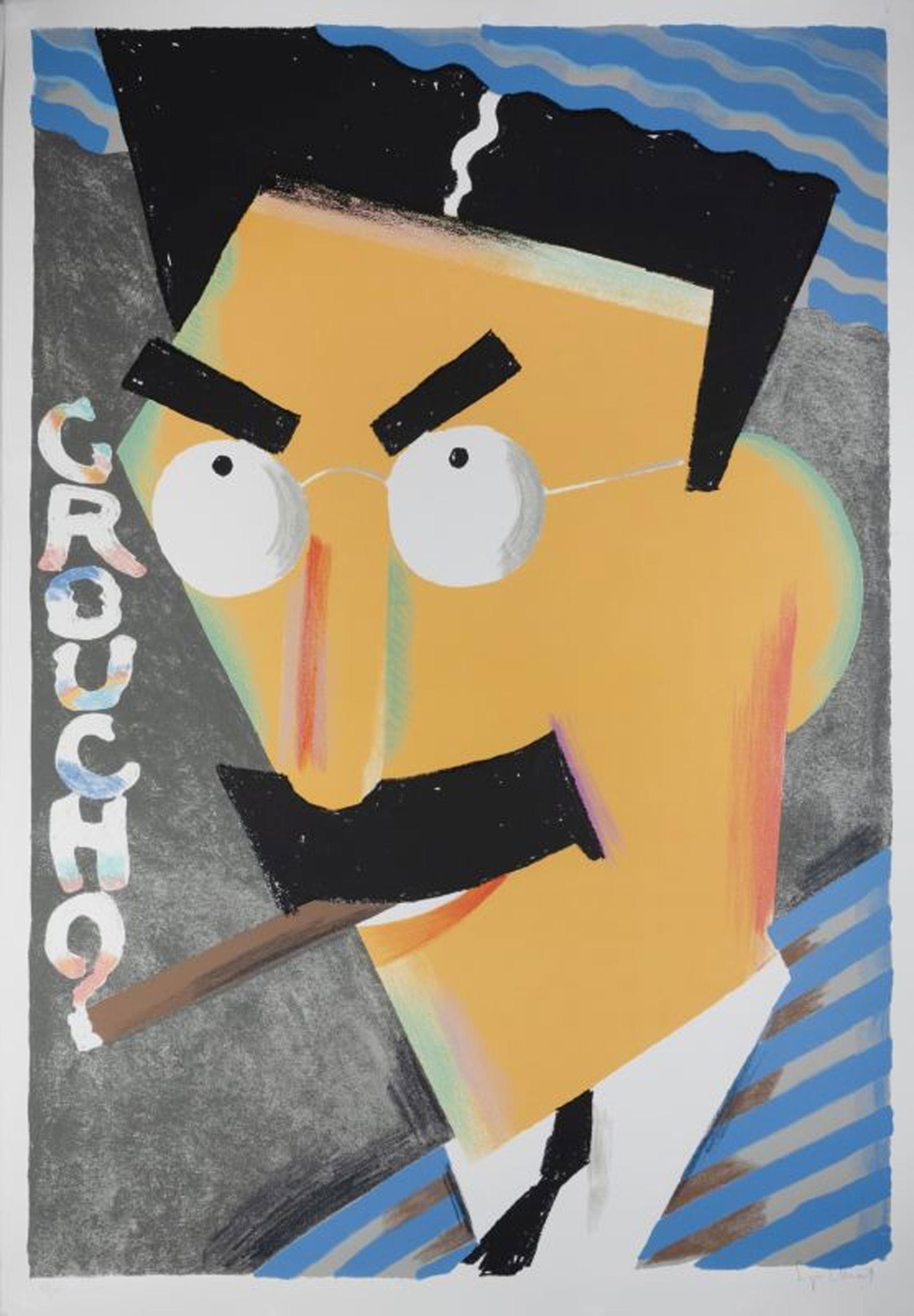 Seymour Chwast, Groucho, Screenprint on Rives BFK