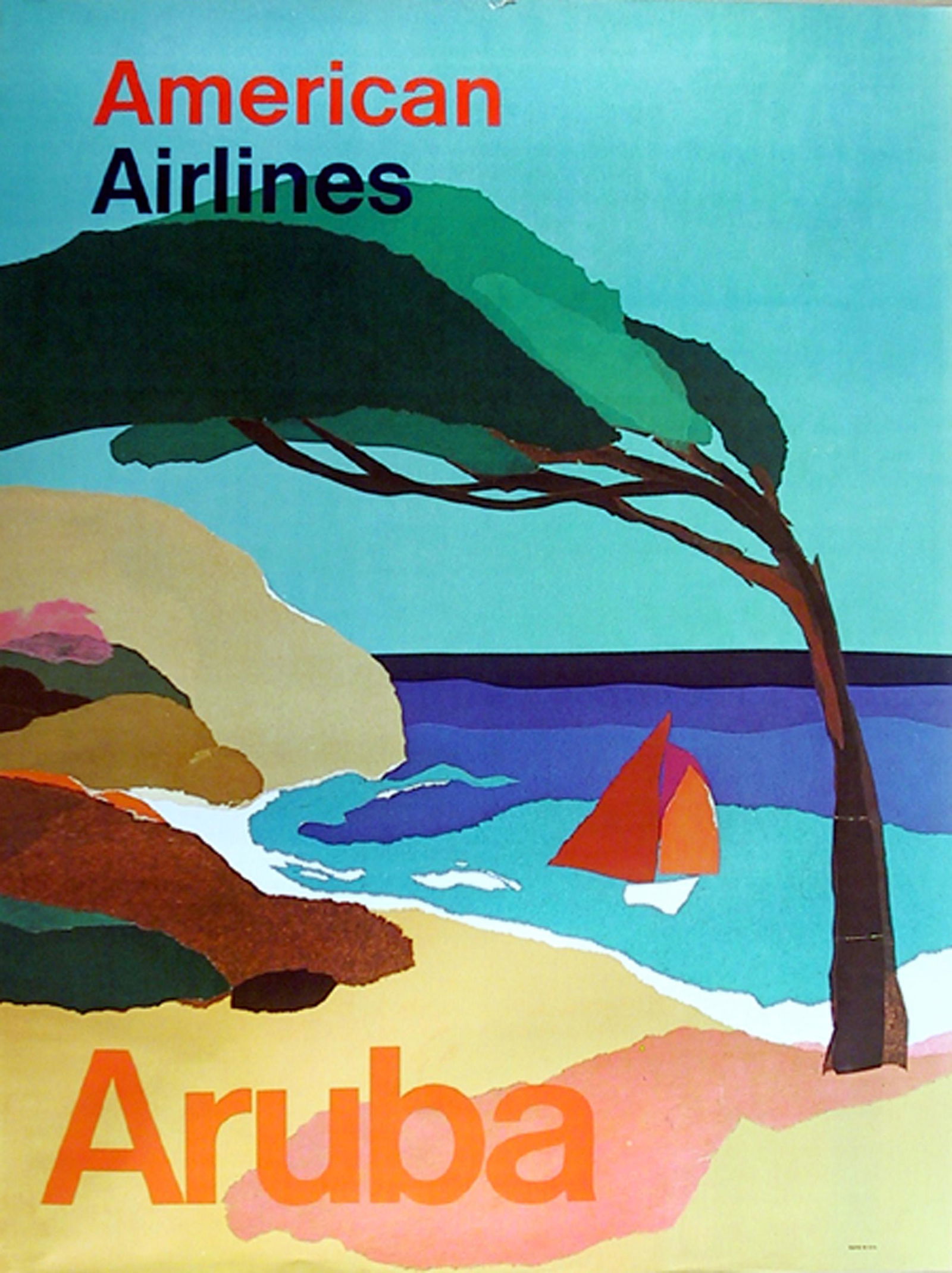 Unknown Artist - Travel Poster, American Airlines - Aruba, Poster (1 of 1)