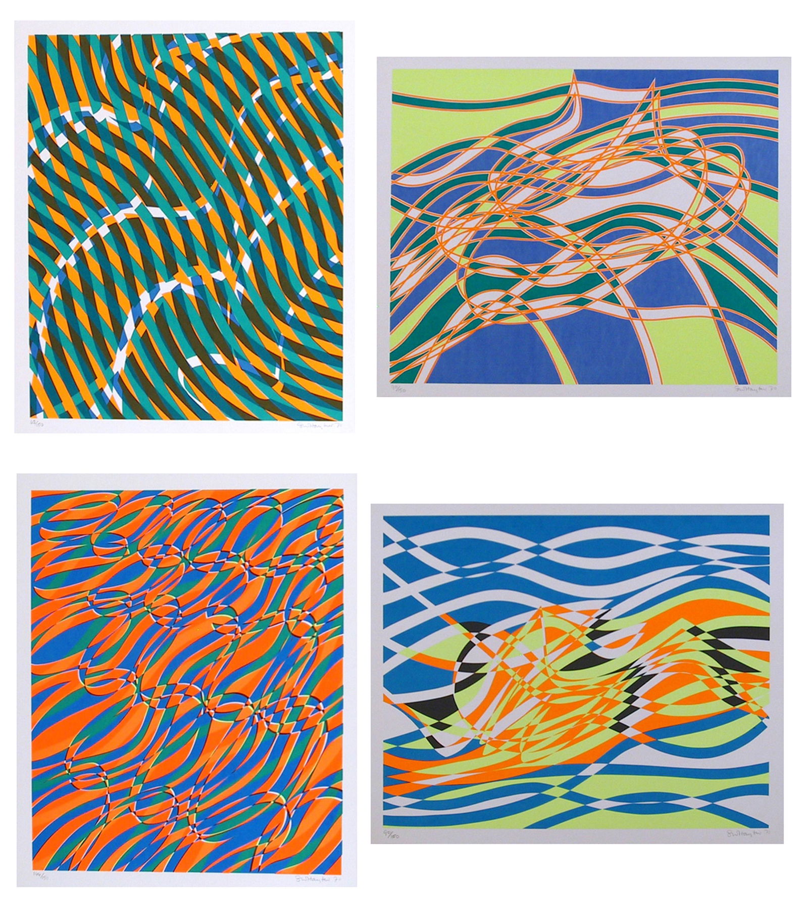 Stanley William Hayter, The Aquarius Suite, Four Screenprints (1 of 5)