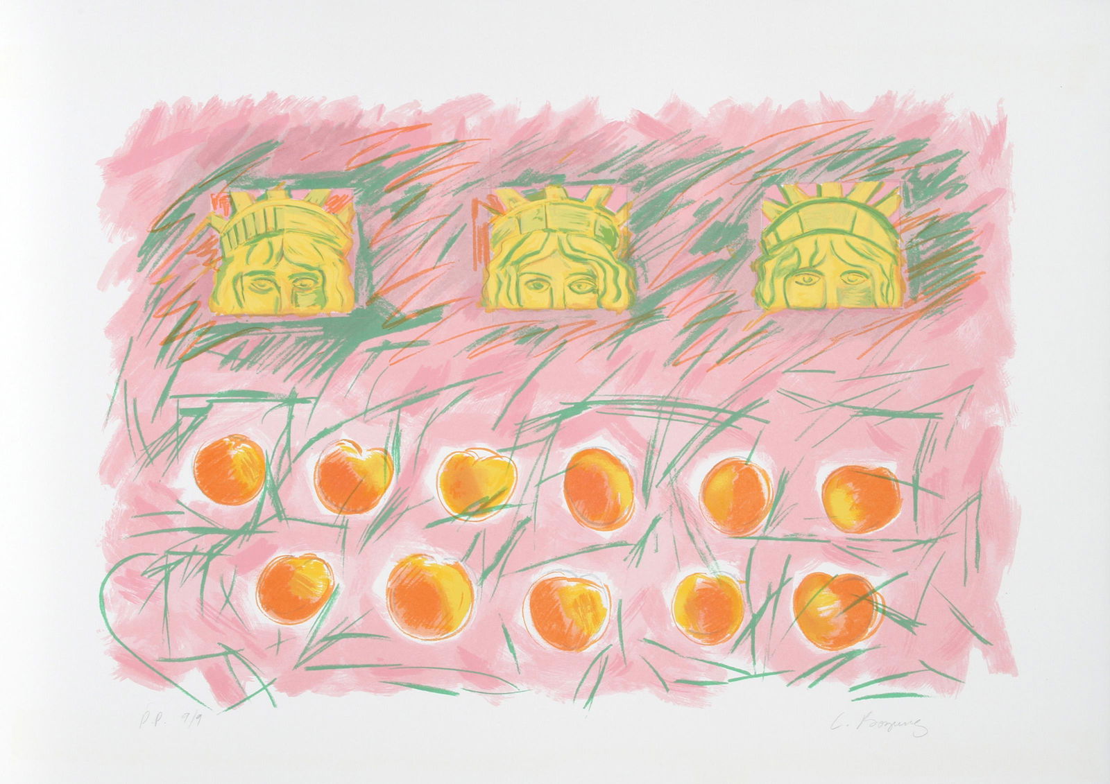 Loretta Bozung, Liberty, Screenprint (1 of 2)