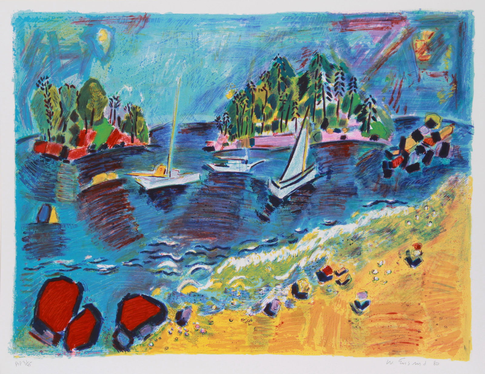 Wayne Ensrud, Leaving Port, Lithograph (1 of 2)